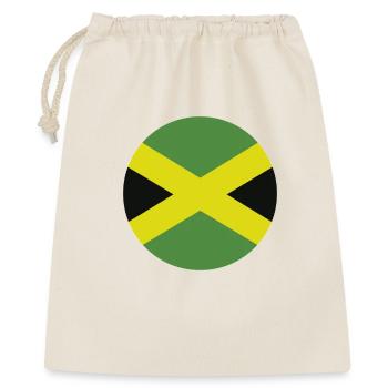 Jamaika-Flaggenkreis - Geschenkbeutel aus Baumwolle (40 x 50 cm) - Natur - Vorne