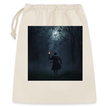 Wanderer in der Dunkelheit – Finsternis und Raben - Geschenkbeutel aus Baumwolle (40 x 50 cm) - Natur - Vorne
