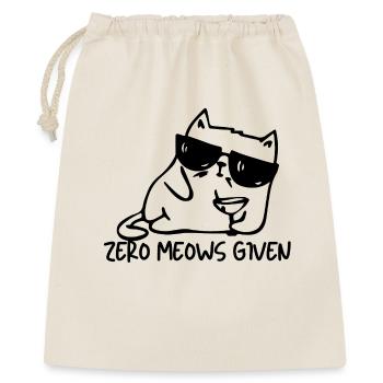 Zero Meows Given Funny Cat Shirt | Sarcastic Cat L - Gift Bag 40 x 50 cm - nature - Front