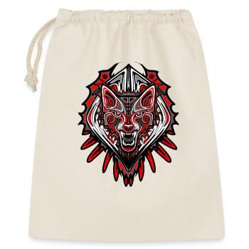 Conception du totem tribal du loup haïda - Sac cadeau 40 x 50 cm - nature - Devant