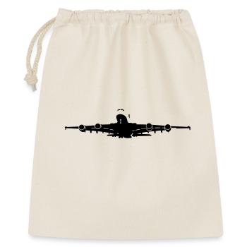 Passagierflugzeug - Geschenkbeutel aus Baumwolle (40 x 50 cm) - Natur - Vorne