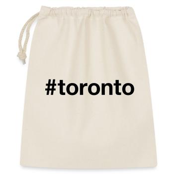 TORONTO Canada Kanada Hashtag - Geschenkbeutel aus Baumwolle (40 x 50 cm) - Natur - Vorne