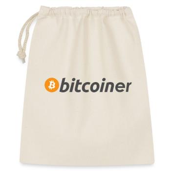 bitcoiner - Geschenkbeutel aus Baumwolle (40 x 50 cm) - Natur - Vorne