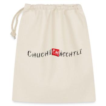 Chuchichäschtli | Schweizer Wort im Dialekt - Geschenkbeutel aus Baumwolle (40 x 50 cm) - Natur - Vorne