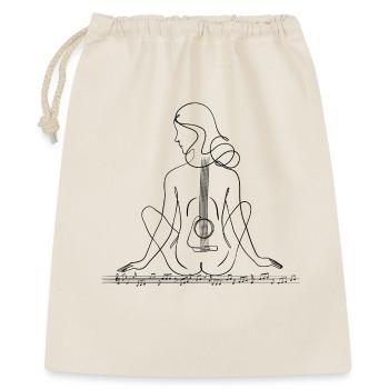 La musique a été ma première oneline de guitare de fille d’amour - Sac cadeau 40 x 50 cm - nature - Devant