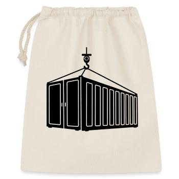 Sea container on hook crane logo - Gift Bag 40 x 50 cm - nature - Front
