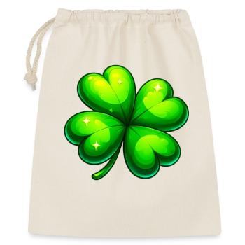 Trèfle à quatre feuilles - Sac cadeau 40 x 50 cm - nature - Devant