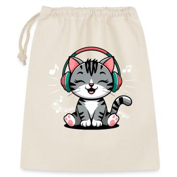 Conception de clé de chat de musique pour les musiciens et les musiciens - Sac cadeau 40 x 50 cm - nature - Devant