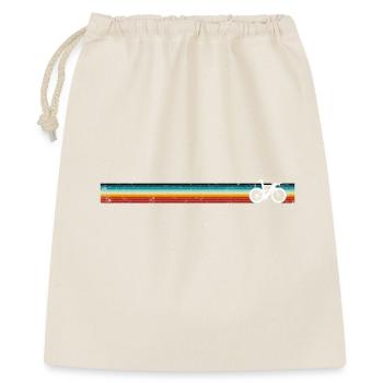 Vélo rétro sur des rayures arc-en-ciel - Sac cadeau 40 x 50 cm - nature - Devant