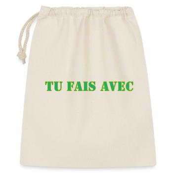 TU FAIS AVEC - Sac cadeau 40 x 50 cm - nature - Devant