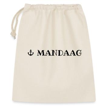 Monday Low German weekday with anchor - Gift Bag 40 x 50 cm - nature - Front
