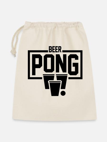 Beer Pong Frame - Geschenkbeutel aus Baumwolle (40 x 50 cm) - Natur