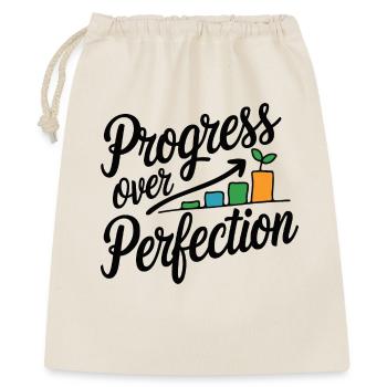 Progress Over Perfection Growth Chart - Gift Bag 40 x 50 cm - nature - Front