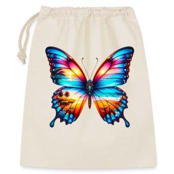 Schmetterling - Geschenkbeutel aus Baumwolle (40 x 50 cm) - Natur - Vorne
