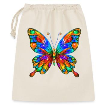 Schmetterling - Geschenkbeutel aus Baumwolle (40 x 50 cm) - Natur - Vorne