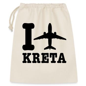 Kreta Urlaub - Geschenkbeutel aus Baumwolle (40 x 50 cm) - Natur - Vorne