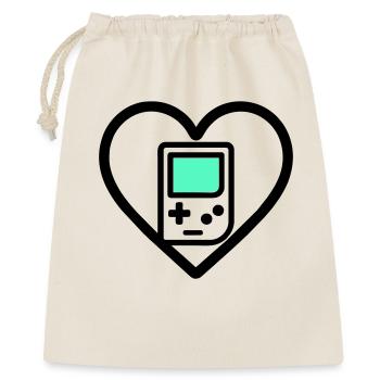 Retro Heart – Retro Handheld Console - Gift Bag 40 x 50 cm - nature - Front