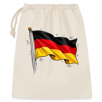 Deutsche Flagge  - Geschenkbeutel aus Baumwolle (40 x 50 cm) - Natur - Vorne