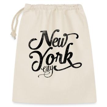 New York City – Schwarze Vintage-Schrift - Geschenkbeutel aus Baumwolle (40 x 50 cm) - Natur - Vorne