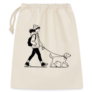 Dog walking - Gift Bag 40 x 50 cm - nature - Front