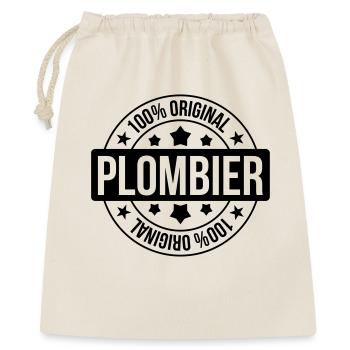 Plombier - Sac cadeau 40 x 50 cm - nature - Devant