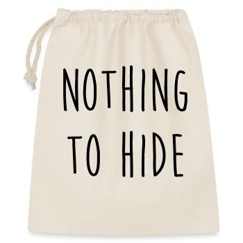 Nothing to Hide / Style / Mode / Swag / Vogue - Gift Bag 40 x 50 cm - nature - Front