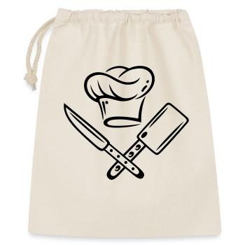 Cuisiner, chapeau de chef - Sac cadeau 40 x 50 cm - nature - Devant