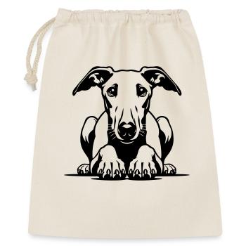 Whippet Head with Paws - Gift Bag 40 x 50 cm - nature - Front