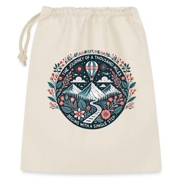 The journey of a thousand miles begins with 1 step - Gift Bag 40 x 50 cm - nature - Front