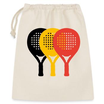 Padel Belgien Tricolore - Geschenkbeutel aus Baumwolle (40 x 50 cm) - Natur - Vorne