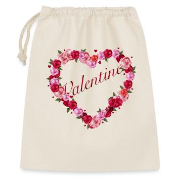 Heart-shaped rose greeting for Valentine's Day - Gift Bag 40 x 50 cm - nature - Front