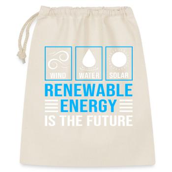 Énergies renouvelables, cellules solaires, photovoltaïque - Sac cadeau 40 x 50 cm - nature - Devant