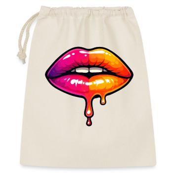Dripping Neon Lips - Gift Bag 40 x 50 cm - nature - Front