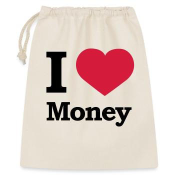 I love Money | Herz | Heart - Sac cadeau 40 x 50 cm - nature - Devant