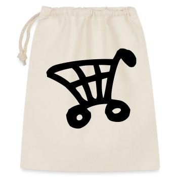One Color Shopping Cart Design - Gift Bag 40 x 50 cm - nature - Front