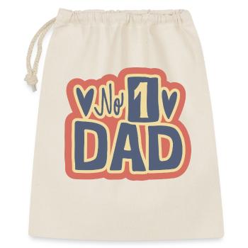 No 1 Dad Heart Design - Gift Bag 40 x 50 cm - nature - Front