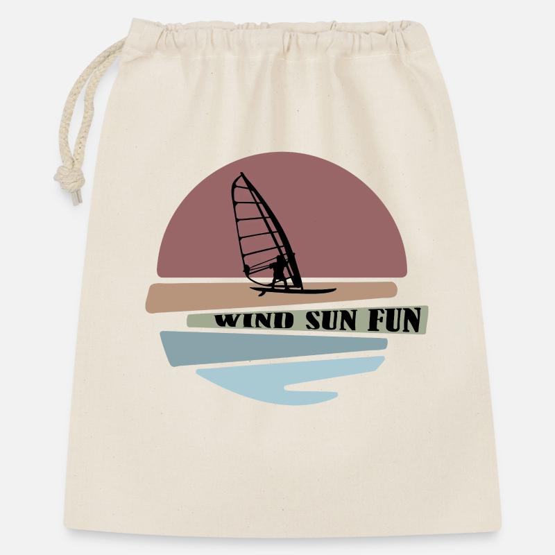 Windsurf Sunset Fun Design - Gift Bag 40 x 50 cm - nature