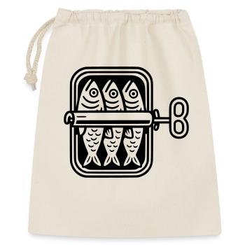 sardinen dose - Geschenkbeutel aus Baumwolle (40 x 50 cm) - Natur - Vorne
