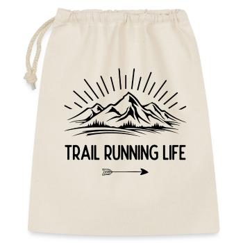 Trailrunning-Leben - Geschenkbeutel aus Baumwolle (40 x 50 cm) - Natur - Vorne