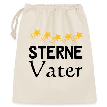 Sterne Vater Vatertag Familie Sprüche Geschenk - Geschenkbeutel aus Baumwolle (40 x 50 cm) - Natur - Vorne