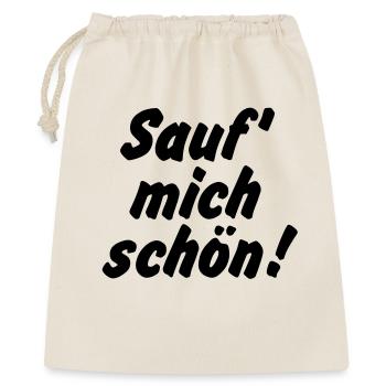Sauf mich schön - Geschenkbeutel aus Baumwolle (40 x 50 cm) - Natur - Vorne