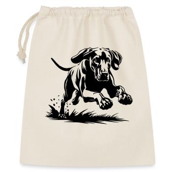 Weimaraner - Geschenkbeutel aus Baumwolle (40 x 50 cm) - Natur - Vorne