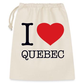 I LOVE QUEBEC - Geschenkbeutel aus Baumwolle (40 x 50 cm) - Natur - Vorne