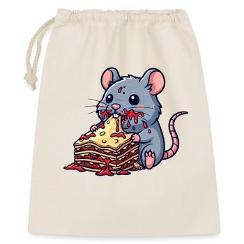 Cute Mouse Rat Lasagna Italian Food - Gift Bag 40 x 50 cm - nature - Front