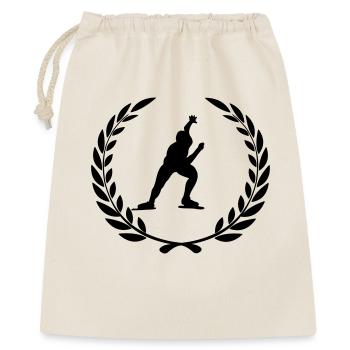 Sportpreis Lorbeerkranz Wintersport Skating - Geschenkbeutel aus Baumwolle (40 x 50 cm) - Natur - Vorne