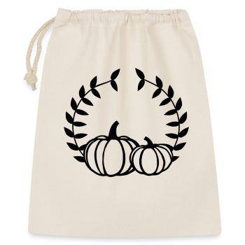 Couronne de citrouille - Sac cadeau 40 x 50 cm - nature - Devant