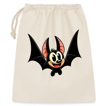 Fledermaus - Geschenkbeutel aus Baumwolle (40 x 50 cm) - Natur - Vorne