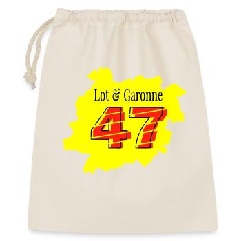 Carte Lot et Garonne 47  - Sac cadeau 40 x 50 cm - nature - Devant
