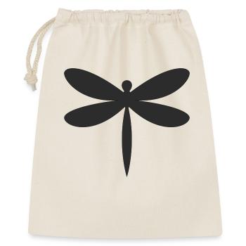 Libelle Silhouette  - Geschenkbeutel aus Baumwolle (40 x 50 cm) - Natur - Vorne