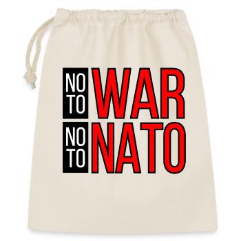 NEIN ZUM KRIEG NEIN ZUR NATO - Geschenkbeutel aus Baumwolle (40 x 50 cm) - Natur - Vorne